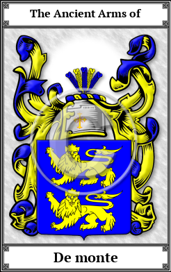 De monte Family Crest Download (JPG)  Book Plated - 150 DPI